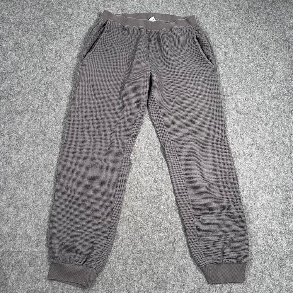 Parachute Charcoal Gray Thermal Waffle Knit Cotton Joggers Men's Size Small‎